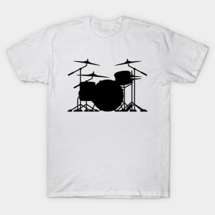 Drum set silhouette illustration T-Shirt